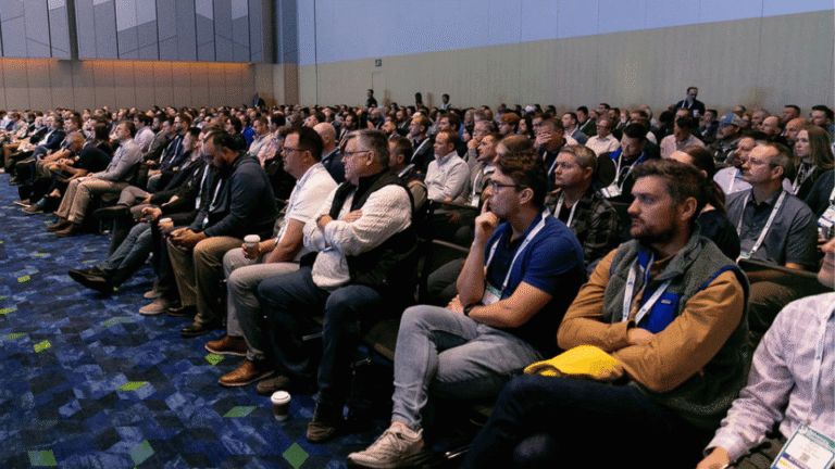 Data center professionals attending keynote sessions in emerging European markets